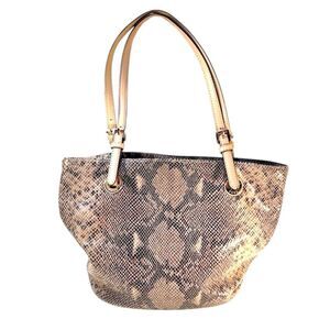 Michael Kors 100% Leather Snakeskin/Python Tote Bag - pocket on 1 side